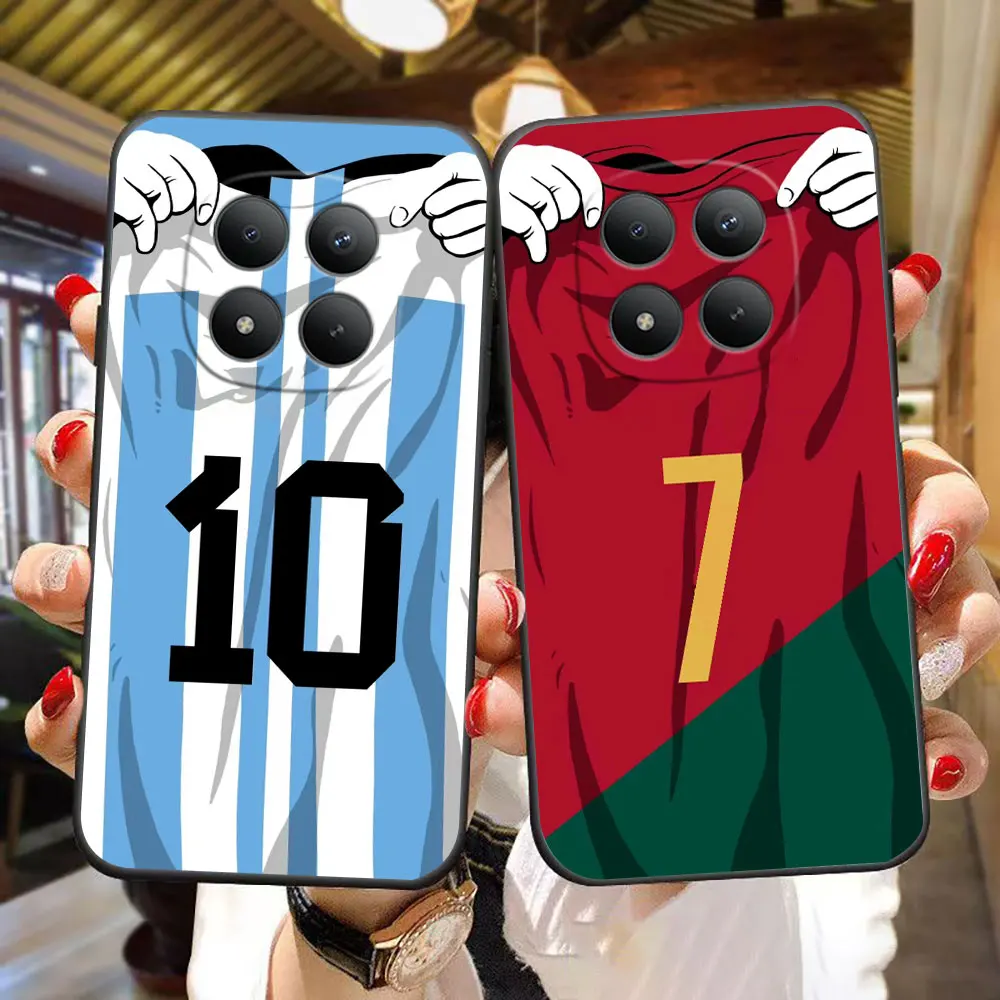 

Phone Case For Xiaomi Redmi Note 15 14 13 12 12S 11 11T 11S 10 10S 9 Pro PLUS DIY Case Funda Shell Cover Football Jersey 7 10 9