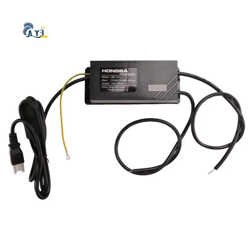 

AY03-HONGBA 1 Piece 110V 10KV 30MA Electronic Neon Lamp Transformer Black Power Converter Rectifier Kit US Plug