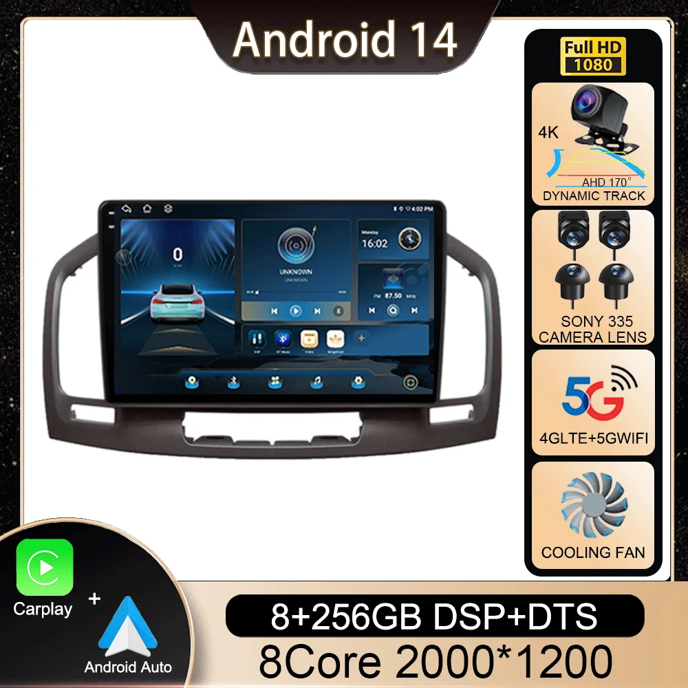 

Android 14 Carplay Car Radio WIFI+4G For Buick Regal Opel Insignia 2009 2010 2011 2012 2013 Multimidia Player GPS Navi Stereo BT