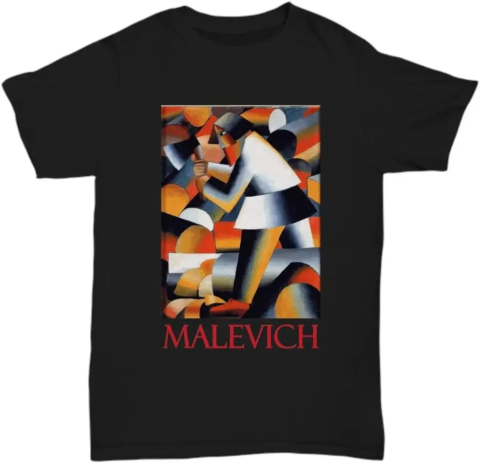 Woodcutter by Kazimir Malevich - Tees Y2K tops Unisex Summer Short Sleeve