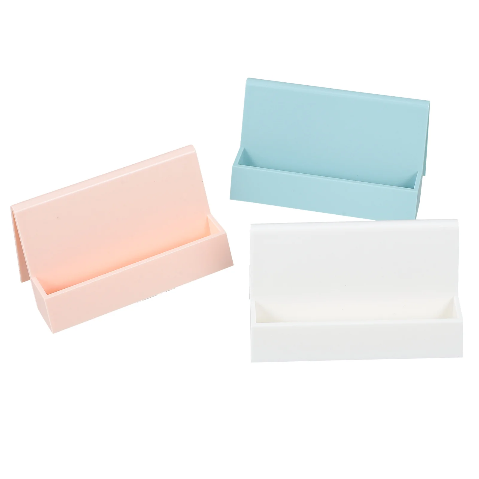 

3Pcs Business Card Holder Stand Modern Display Rack for Office Desks Reception Namecard Organizer Card Holder Office Desk Rack