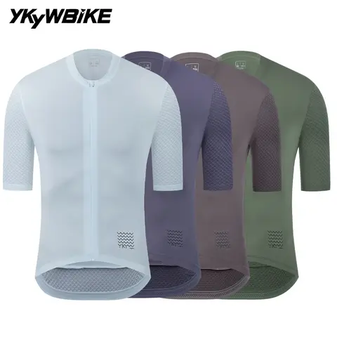 YKYWBIKE Men's Classic Cycling Jersey Summer Bicycle Pro Team Short Sleeve Shirt Cycling Maillot Road Bike Breathable Clothing