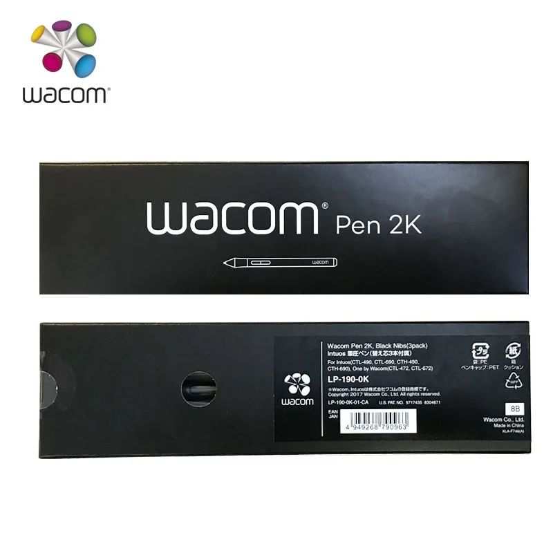 Wacom Pen 2K (LP-190-0K) for Wacom Intuos CTL-490 / 690 CTH-490 / 690 One by Wacom CTL-472 / 672 Drawing Tablets