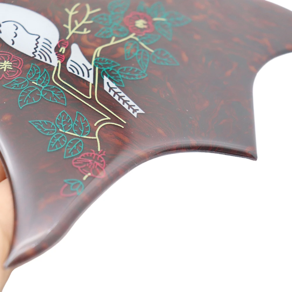 1R Pigeon Flower Kristall-Epoxidharz Gitarren-Schlagbrett Elastische Weiche Gummi-Kratzschutzplatte für Folk-Akustikgitarre – Detail 7