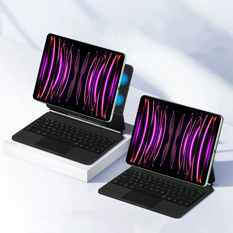 Imagem -03 - Magic Keyboard com Retroiluminação para Apple Ipad Pro Capa Magnética Português Árabe Espanhol 3rd 5th 6th Gen 12.9 20232023