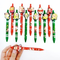 7Pcs/14Pcs Capybara Styling Ballpoint Pen Christmas Theme Ballpoint Pen Christmas Carnival Party Office Learning Stationery