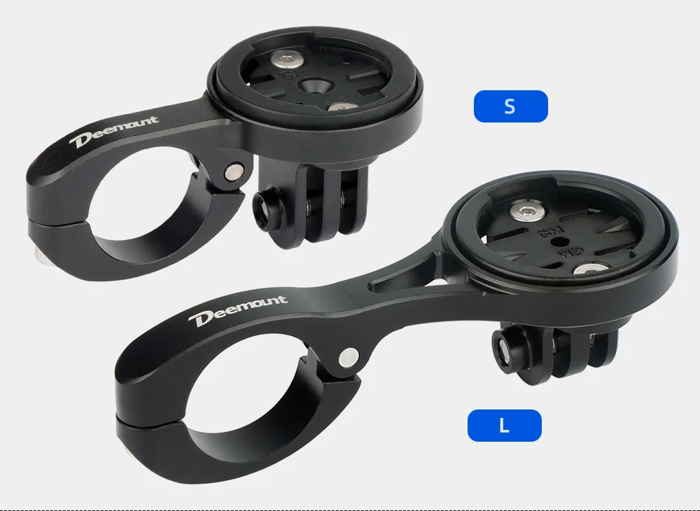 Deemount Fahrradcomputerhalter Ständer TT Lenker Tachohalterung inkl. 3 Adapter für GARMIN Bryton Wahoo, passend für GoPro-Kamera – Detail 2