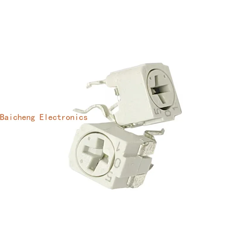 10PCS Precision ceramic fine adjustment potentiometer vertically adjustable resistor 101 100 ohms 500 ohms 501