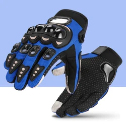 Blue Motorcycle Gloves Touch Screen Motocross Motorbiker Gloves Non-slip Riding Gloves Protective Anti-fall Guantes Moto M-2XL