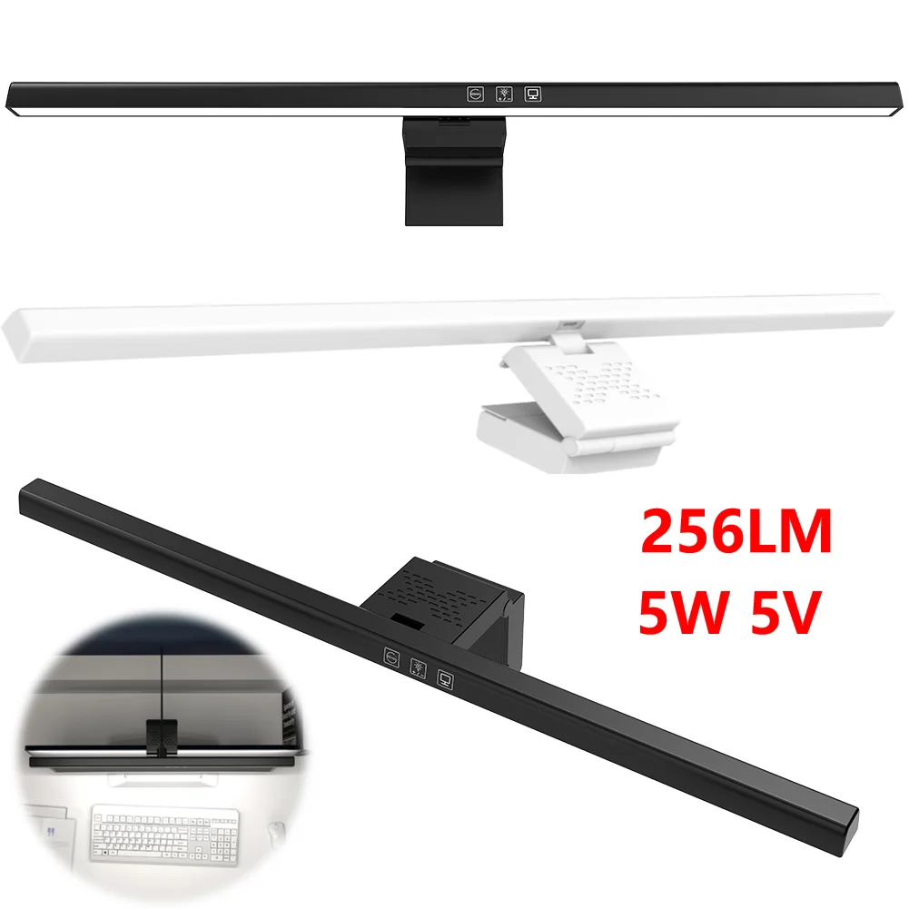 LED Monitor Light Bar USB Powered Dimmable Computer Monitor Lamp Desk Lamp for Students Learning Eye Caring Lamp Desk Lightings