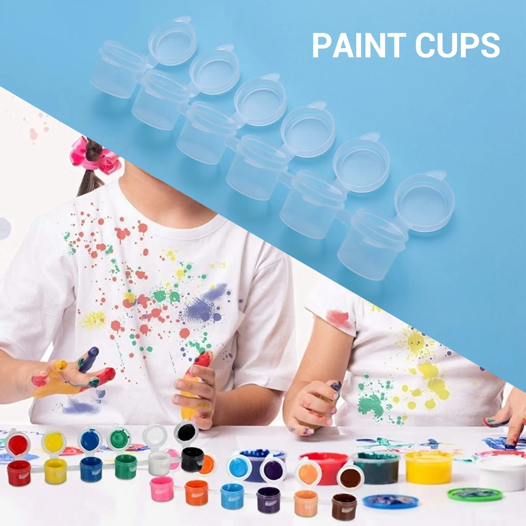 แถบสี120หม้อขนาด5มล. 6ถ้วยขนาดเล็กแถบสีเปล่าสำหรับใส่หม้อแถบสีศิลปะและหัตถกรรมภาชนะพลาสติก