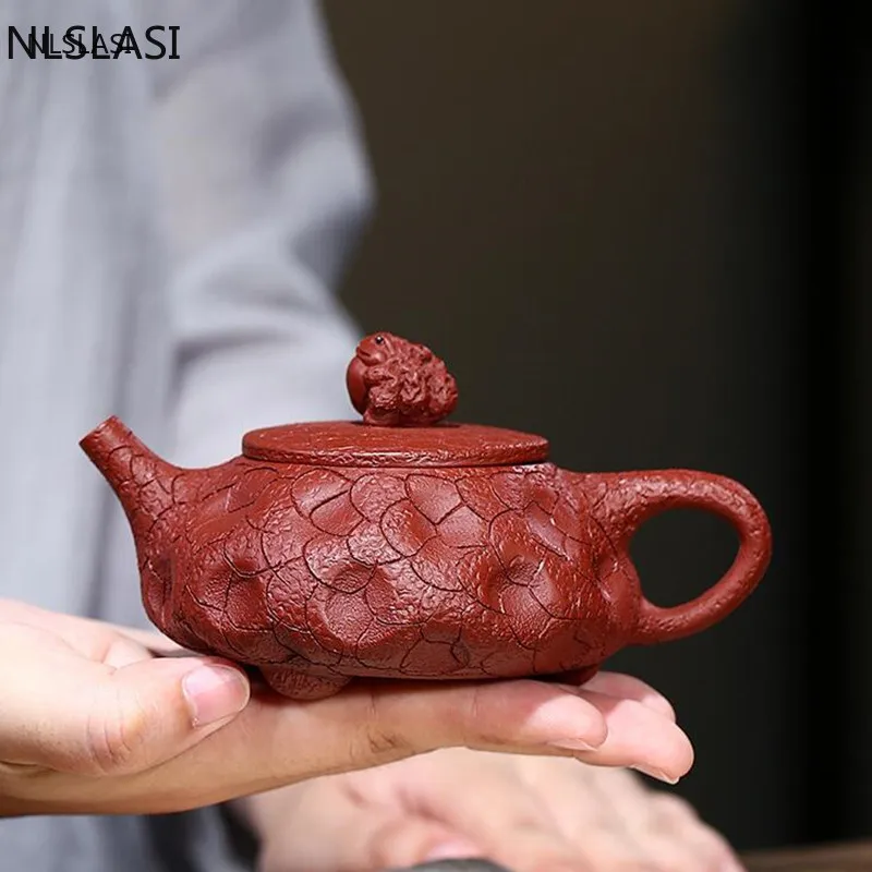 Yixing Tea pot purple clay filter Stone scoop teapot beauty kettle Raw ore ahongpao Handmade Tea set Customized authentic 170ml