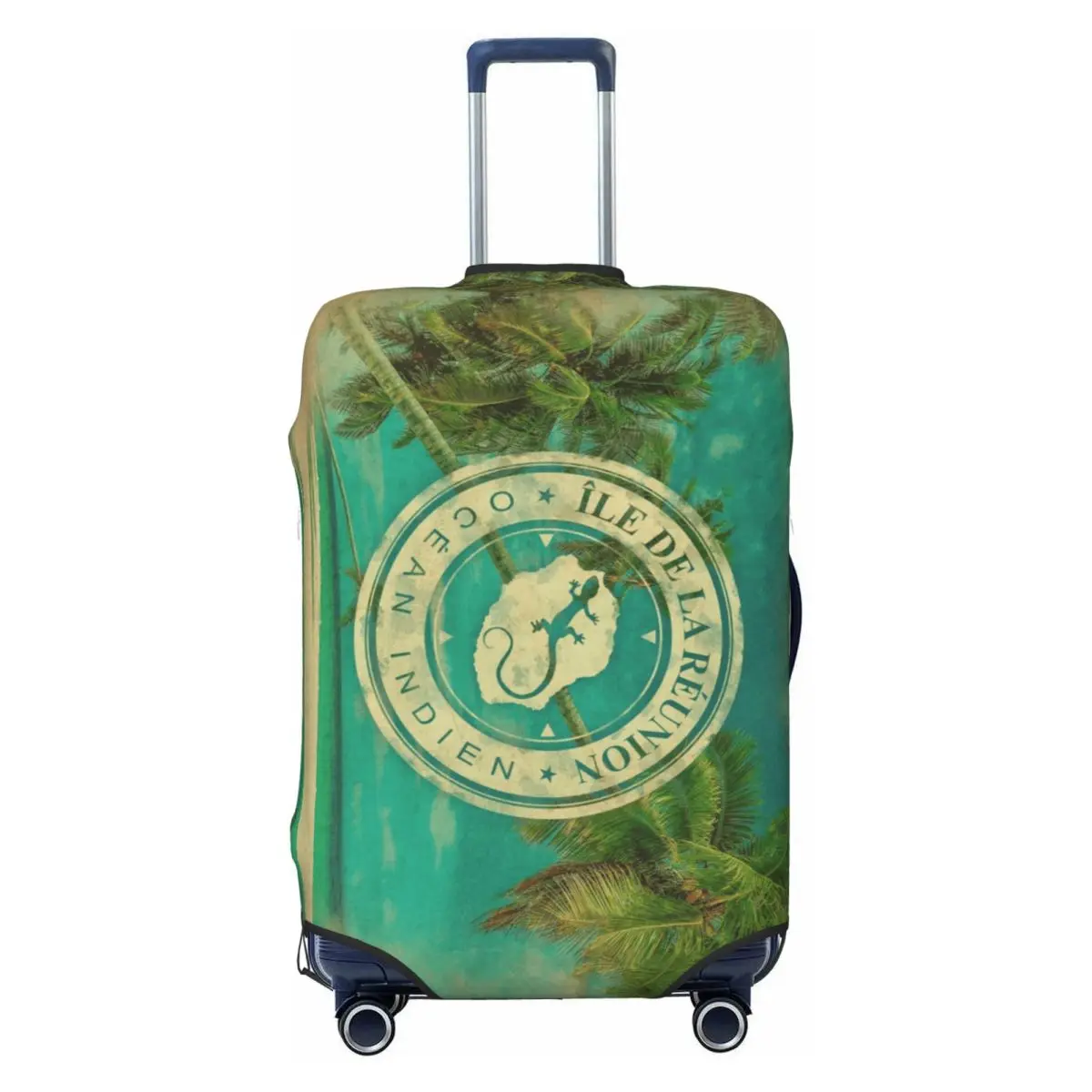 

Защитный чехол для чемодана Custom Ile De La Reunion 974, забавный, с изображением пляжа Индийского океана, для путешествий, для чемоданов 18-32 дюйма