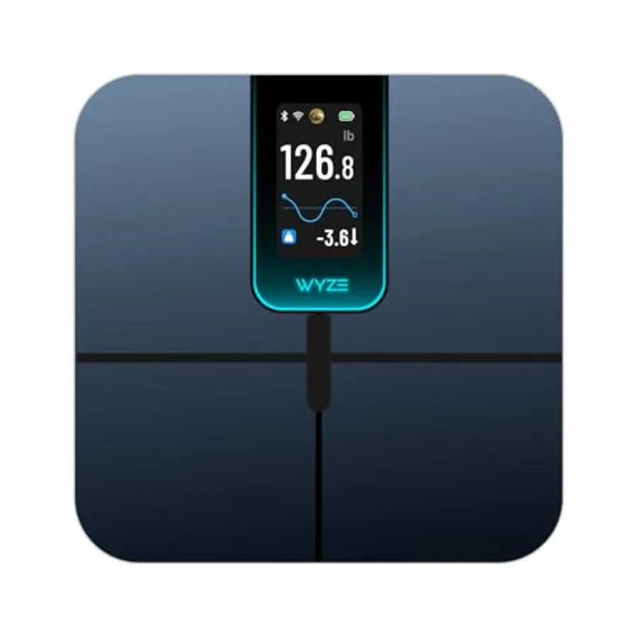 

Умные весы Wyze Smart Scale Ultra с цветным дисплеем 4,3 дюйма, цифровые, для измерения веса, ИМТ, мышечной массы, пульса, Wi-Fi, Bluetooth, для детей