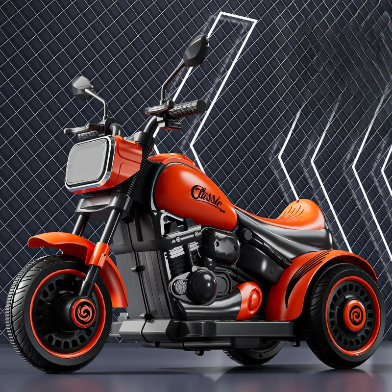 دراجة نارية كهربائية للأطفال 3 عجلات لعبة عن بعد سيارة بلوتوث موسيقى تمكين عجلات مضادة للانزلاق PP مادة آمنة تجربة ركوب ممتعة