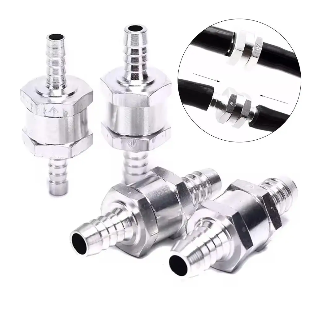 Car One-way Non-return Check Valve 6/8/10/12mm Aluminum Alloy Water Water Fuel Fuel Air Diesel Way Petrol Vacuum Gas Line N0K3