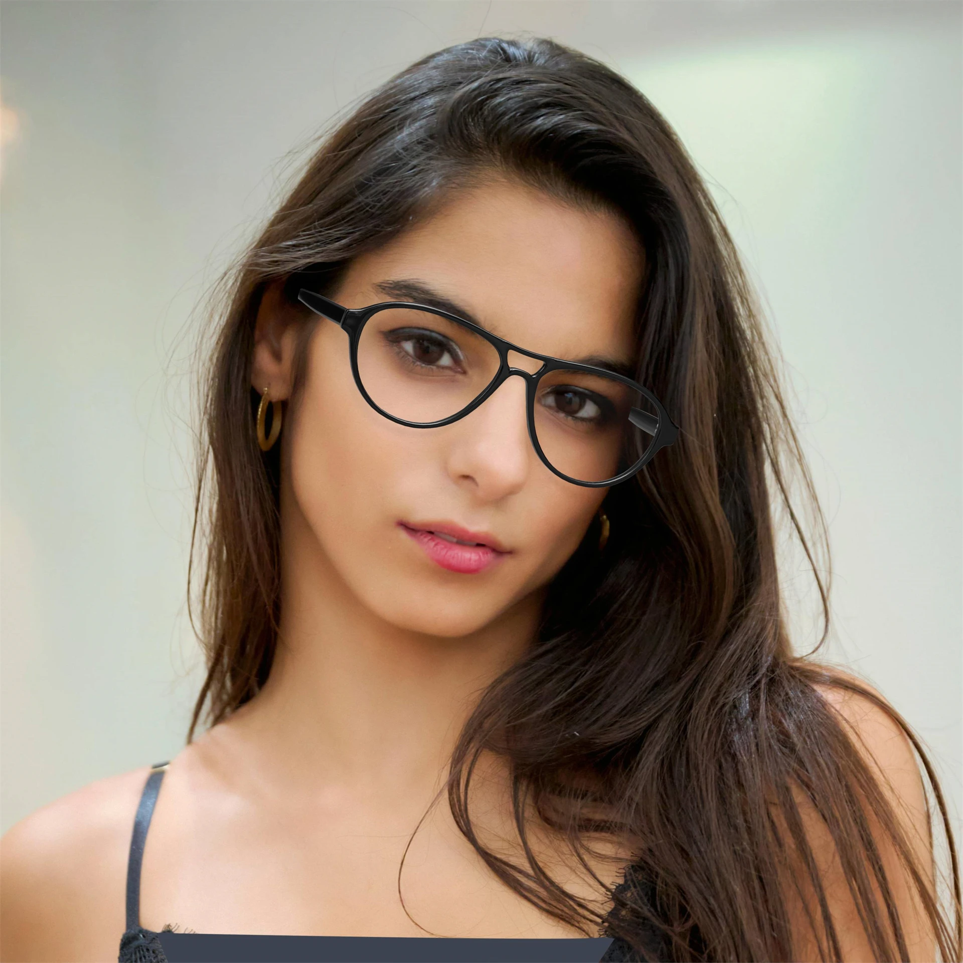 

Versatile Eye Protection Pilot Glasses Frame Reading Glasses Prescription Glasses Solid Color High-Definition Travel Fashion