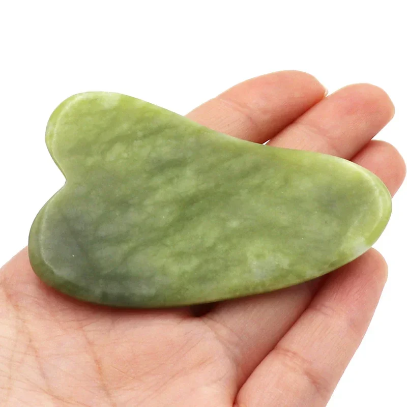 Rolo Natural Jade Guasha, Raspador de Pele Facial, Pedra Facial Firming, Anti-Envelhecimento, Massageador de Olhos Inchados, Massageador de Pescoço, Anti Rugas