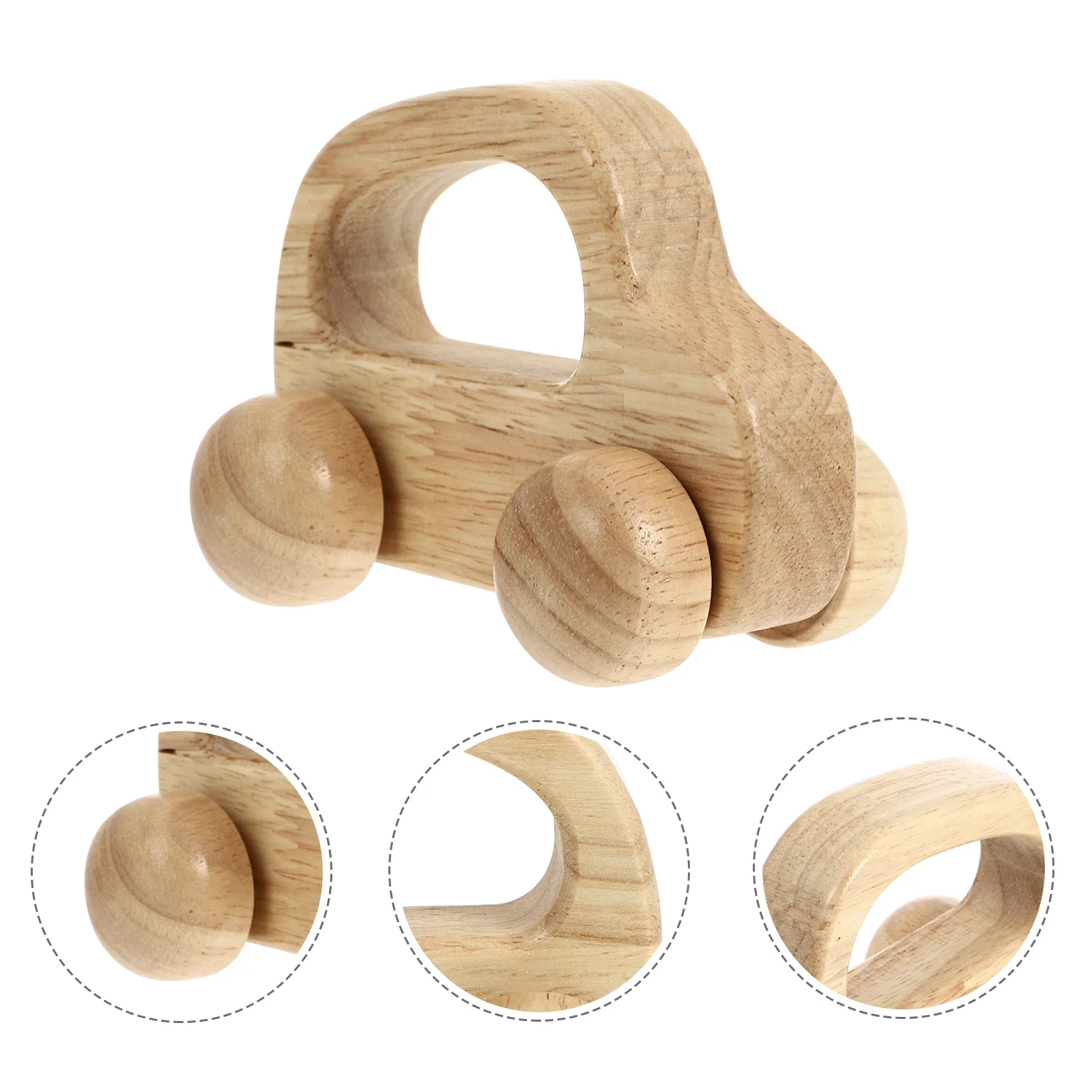 1 pièces en bois pousser bébé main exercice développement compétences sensorielles infantile dentition voiture enfant en bas âge saisir véhicule d'entraînement