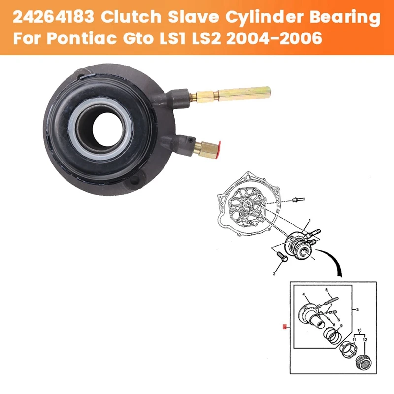 

24264183 Clutch Slave Cylinder W/ Throwout Bearing For Pontiac Gto LS1 LS2 2004-2006 Slave Cylinder Asm S0482-SSA