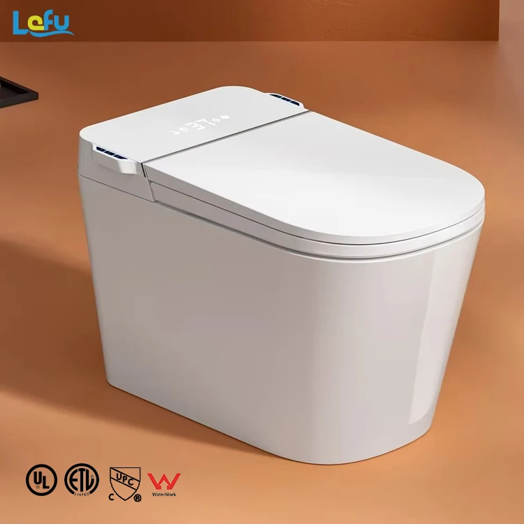 

Керамический унитаз-моноблок с сифоном, интеллектуальный, напольный, с подсветкой, умный унитаз с подогревом сиденья