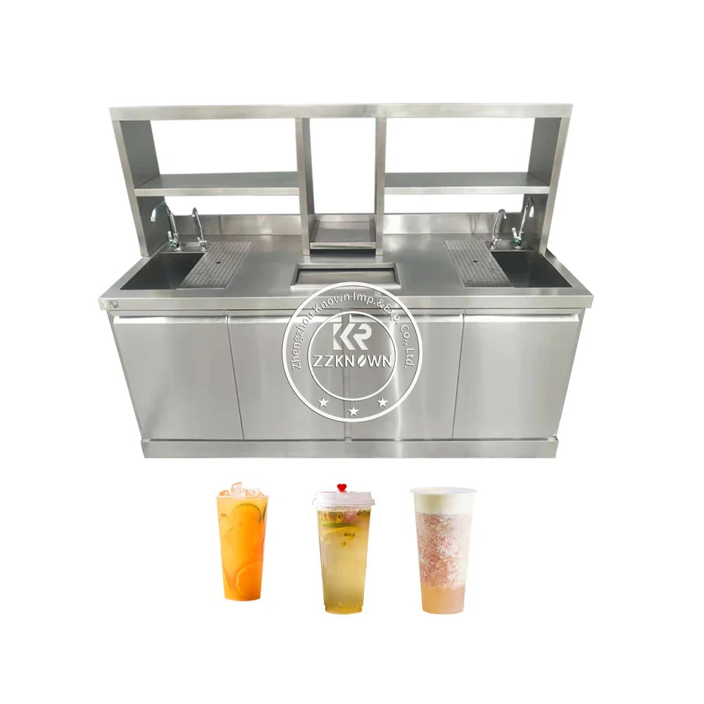 2023 CE Certified Milk Tea Water Bar Workbench Milk Tea Bar For Sell Worktop Counter