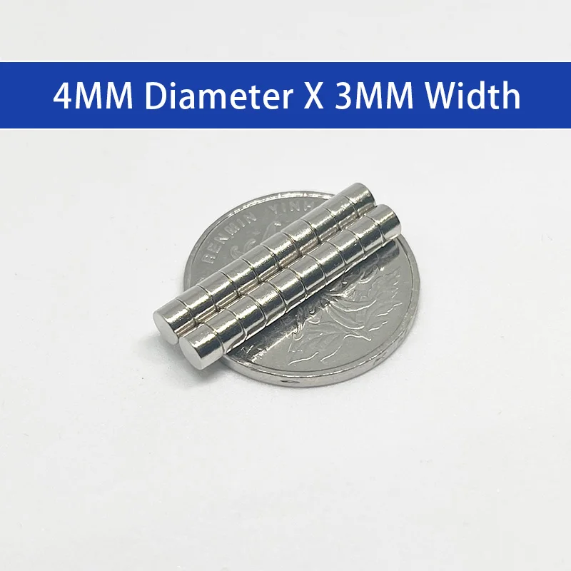 50/100/200PCS Round 4mm X 3mm Durable Super Strong Magnet N35 Permanent NdFeB 4*3 Powerful Magnetic Disc imanes Hot Sale