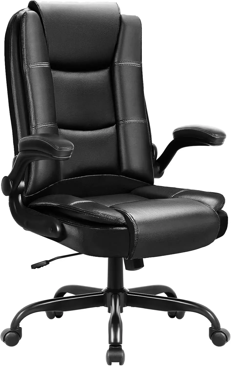 Big and Tall Office Chair Computer Desk Chair - Ergonomic High Back Lumbar Support Home Office Chair with Padded Flip-up