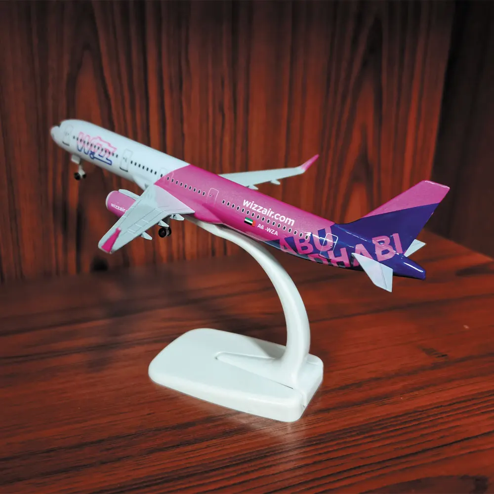 20cm Scale Planes A321 NEO Wizz Airways Passenger Wheeled Landing Gear Aircraft Model Collected Gift By Aviation Home Decorati