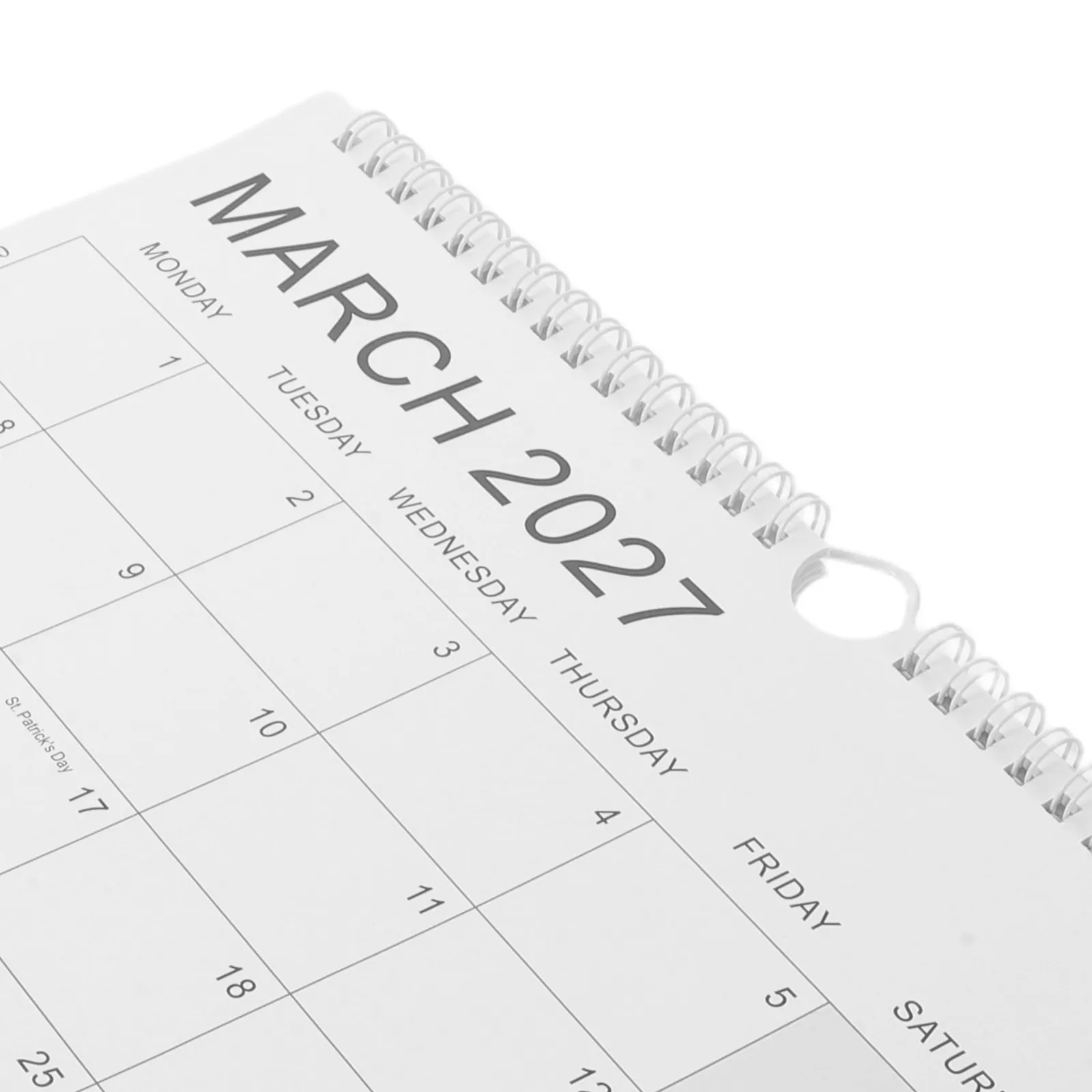 Wall Calendar Landscape 2027-2028 January to June Monthly Tear Off Twin Wire Binding Two Year Planner Office Home Classroom Use