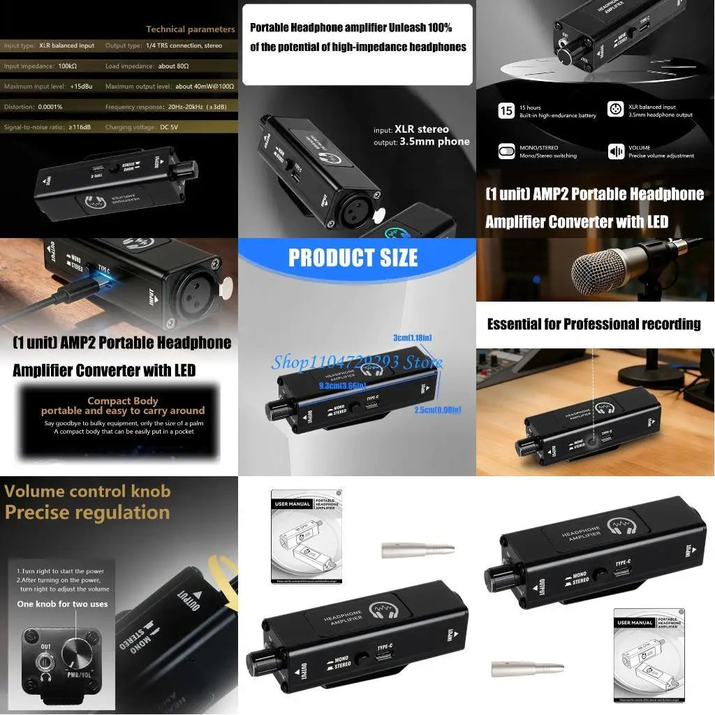 

Y2GD Portable in Ear Monitor Amplifiers with Stereo Mono Switching Headphone Amplifiers