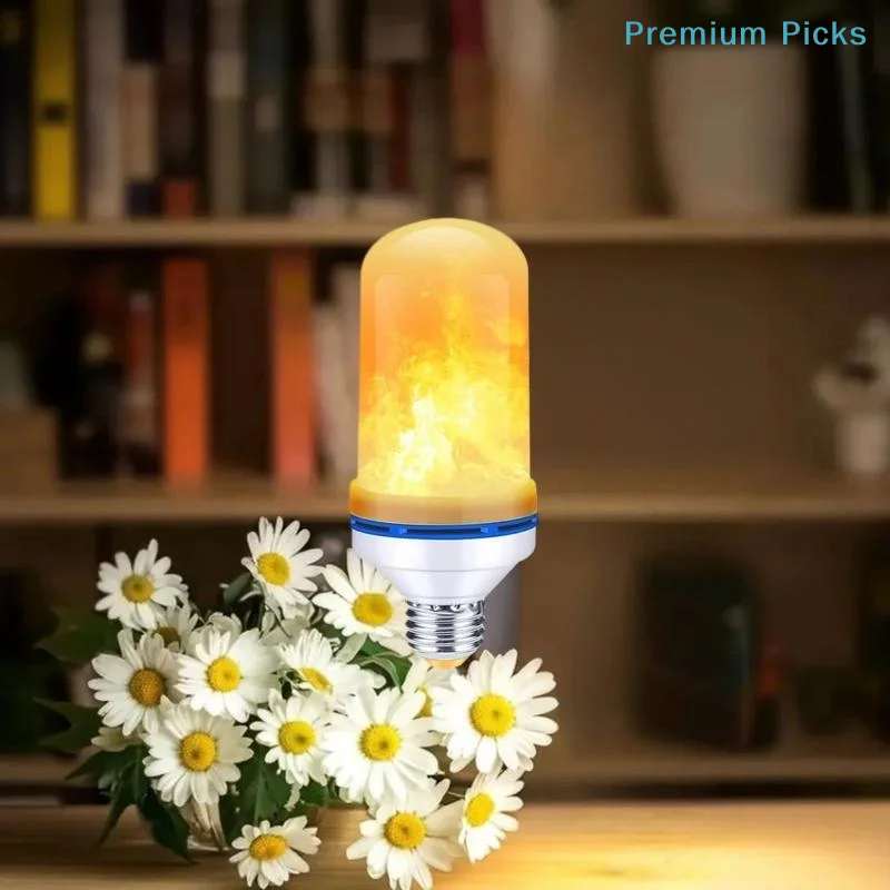 portable1Pcs 4 Modes Flickering Fire Simulation E27 LED Flame Effect Light Bulb For Party KTV Garden Home Decor Outdoor Lighting