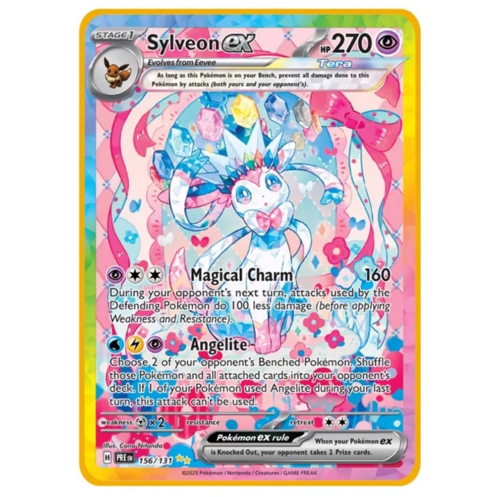 DIY Pokemon Metal Card PRE Sylveon Umbreon Leafeon EX Charizard Anime Peripheral Game Collection Card Holiday Gift