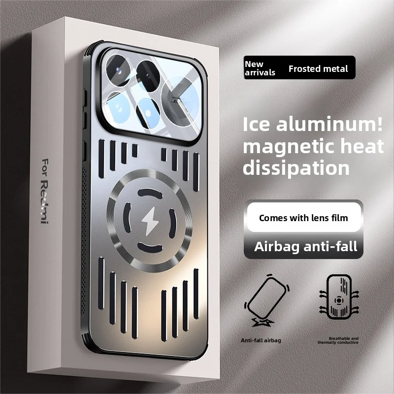 Für Xiaomi POCO F9 Ultra Hülle Hartmetall Wärmeableitung magnetische Schutzhülle für Xiaomi POCO F9 F8 Pro F8Ultra Gehäuse