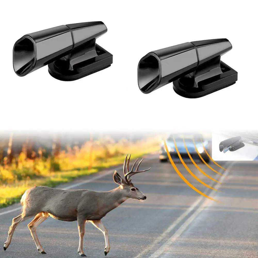 2Pcs Deer Warning Whistles Device Ultrasonic Animal Alert Wildlife Repelling Whistles Mini Car Motorcycle Safety Deer Whistle