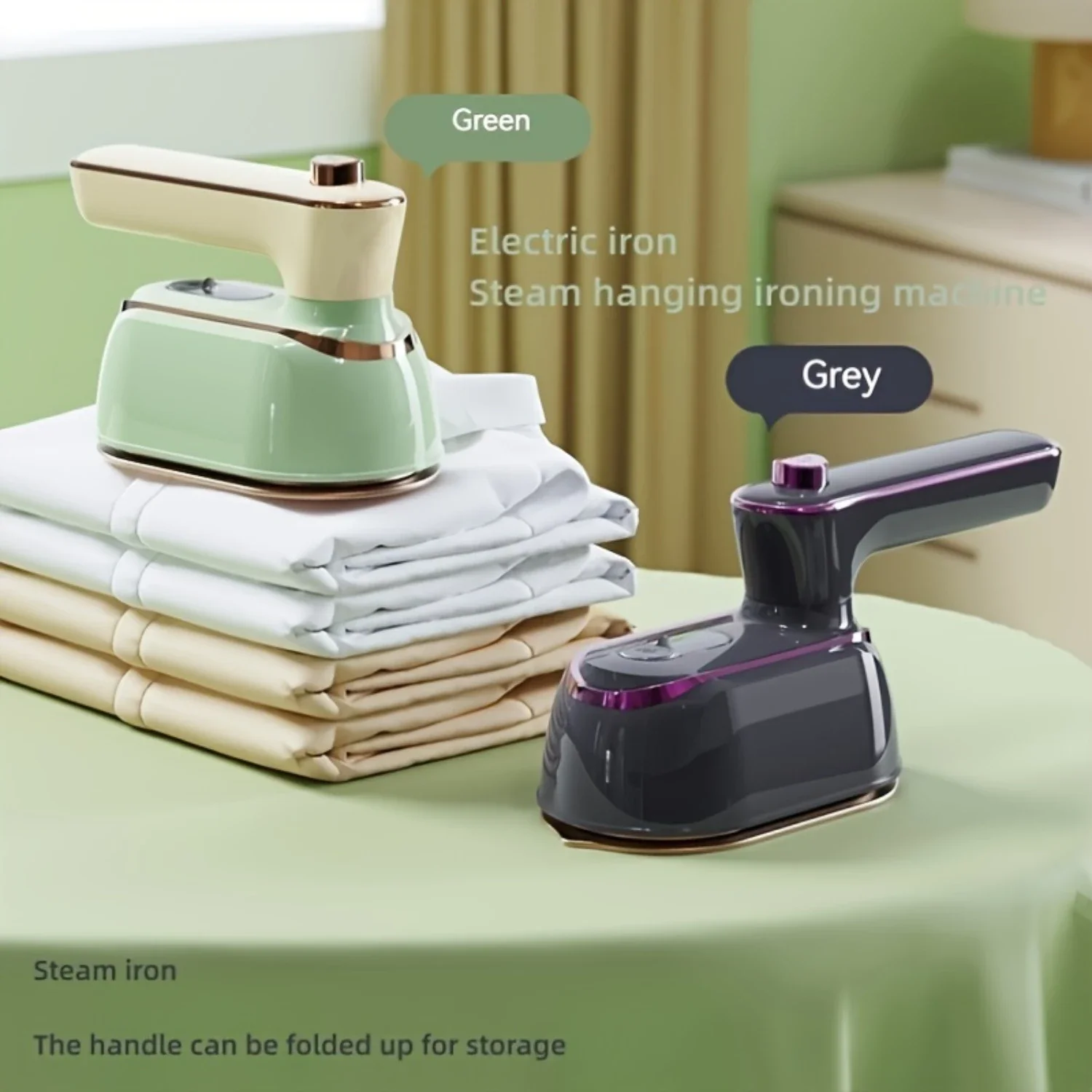 Steam Iron, Handheld Hanging Ironing Machine, Suitable For Clothes, Portable Mini Steam Irons On Clothes, Handheld Steam Iron, D