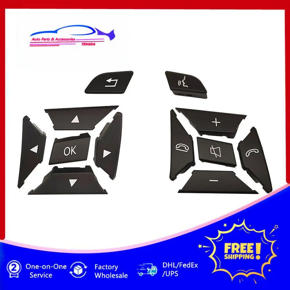 2185400162 Car Steering Wheel Control Buttons Cover For Mercedes W204 X204 W212 For Benz C GLK E Class C200 E260 GLK300