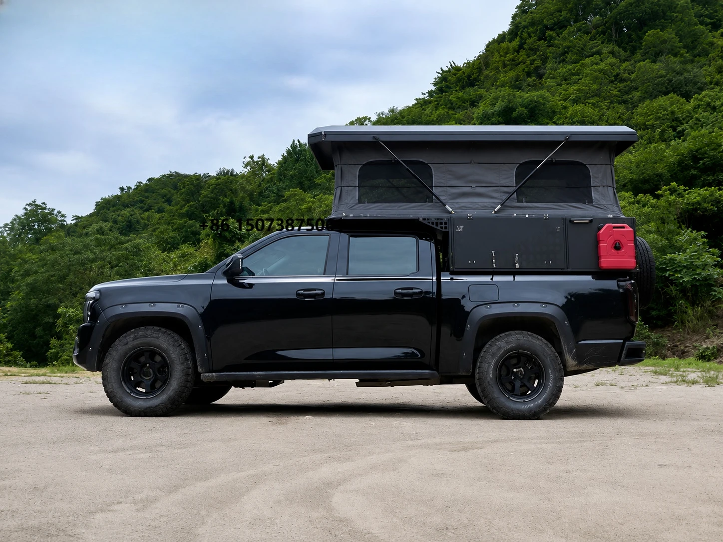 Custom Offroad Pickup Truck Camper Hardtop Roof Top Tent Waterproof Sun Awning Roof Bed Rack Outdoor Truck Canopy Tent