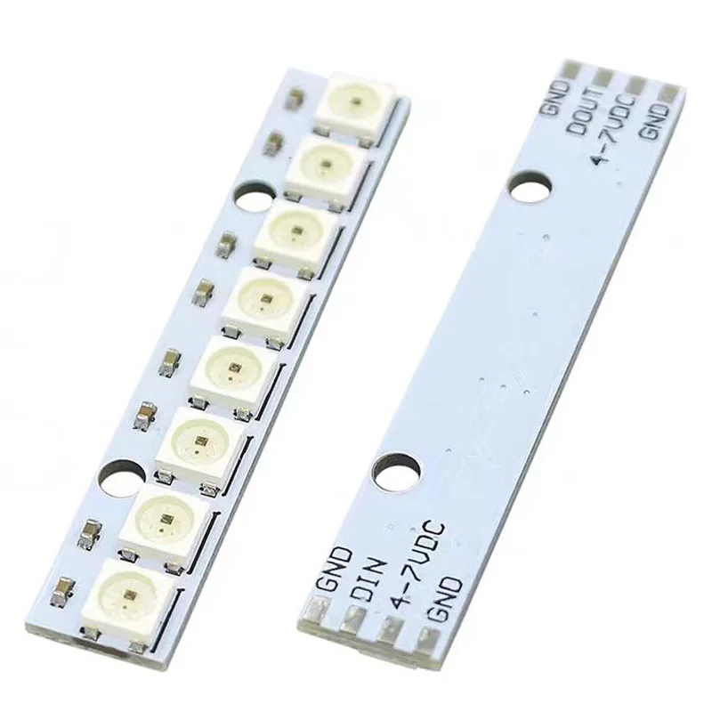 8*1Bit 8 Bits WS2812 WS 2811 5050 RGB Full LED Lamp Panel Module 5V WS2812B Rainbow LED Precise For Arduino 8 Channel Lights
