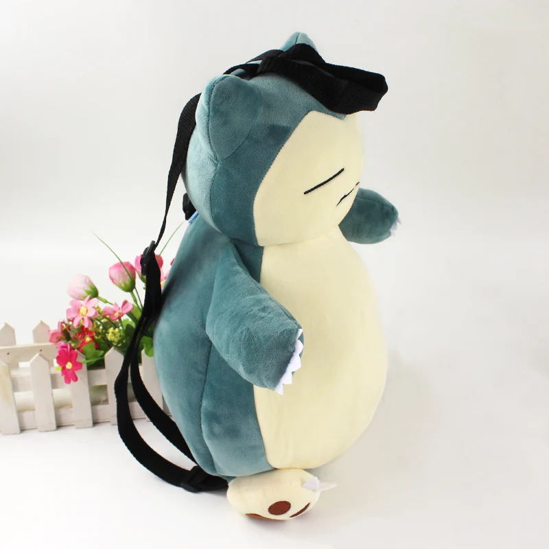 Śliczne Snorlax Eevee plecak Kawaii pluszowa torba tornister para plecak rekwizyty do Cosplay świąteczne prezenty dla dziewczyny chłopiec dziecko dzieci