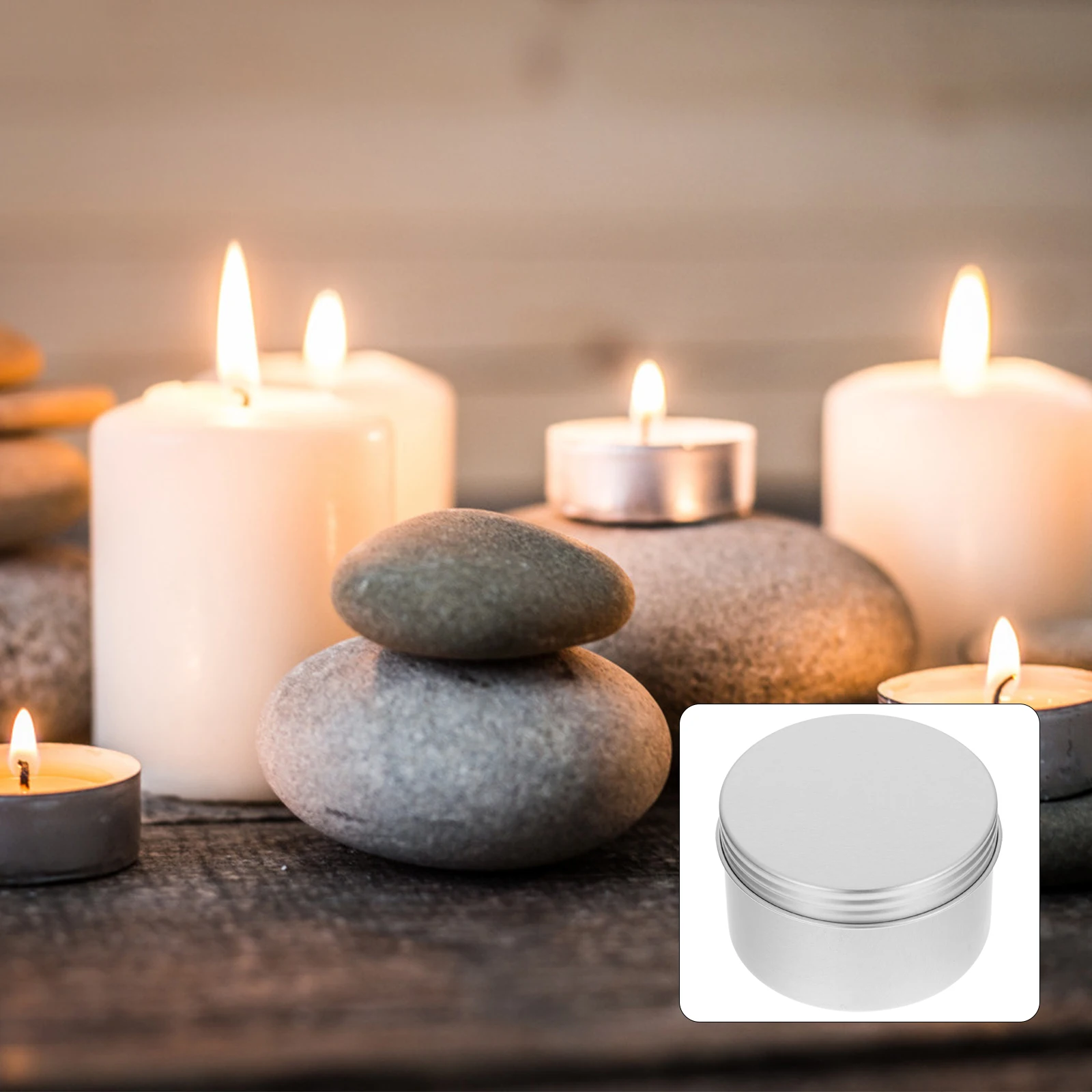 

5Pcs 180ml Christmas Gift Tins Metal Boxes for DIY Crafts Storage Beads Screws Cosmetics Tins Xmas Candy Box