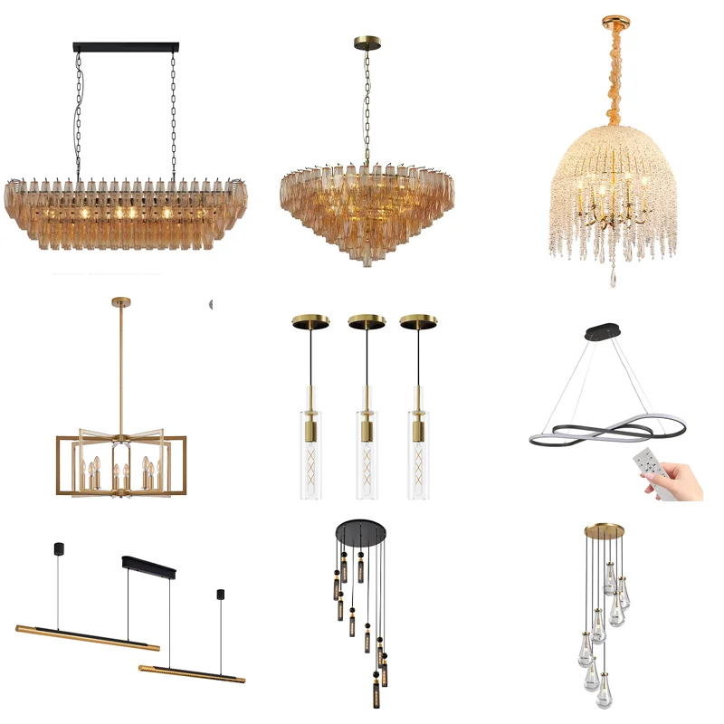 Local Stock in Usa Dropshipping 5-7 Days Modern Home Decor Pendant Light Fixture for Living Room Hotel Restaurant Chandelier