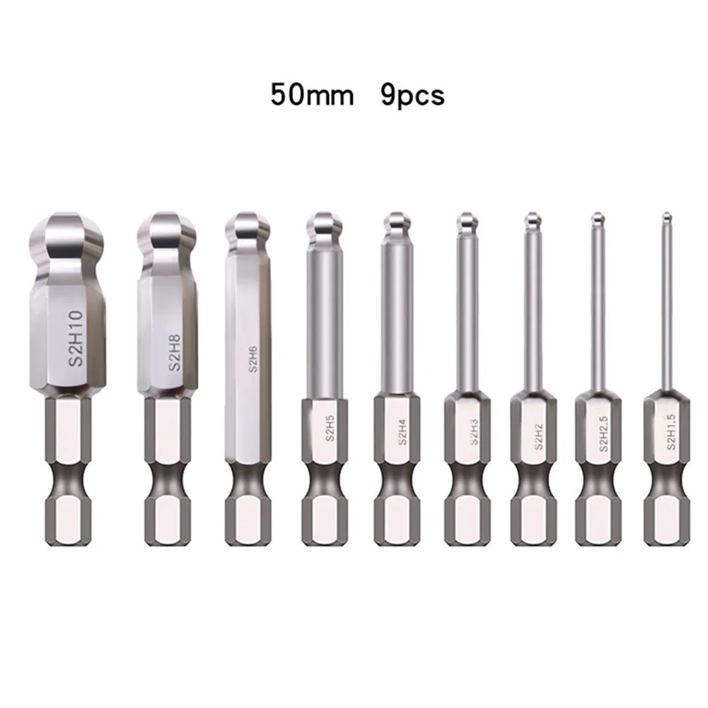 

Bits Hex Screwdriver Bits 50/75/100mm Ball End Screwdriver Hexagon Screwdriver For Automotive And More High Precision