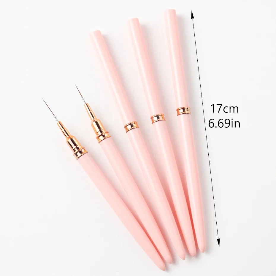 5개 네일 아트 라이너 브러쉬 세트 UV 젤 네일 브러쉬 키트 스트라이프 라인 페인팅 드로잉 플라워 패턴 펜 전문가용 매니큐어 도구