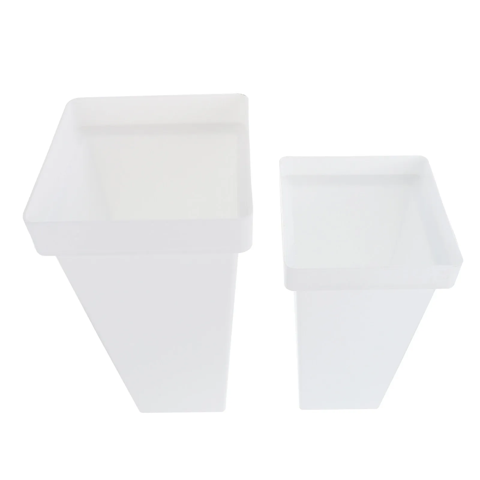 

2Pcs Solid Plastic Flower Bucket Elegant Design for Flower Arrangement Home Decor Office Desk Balcony Plant