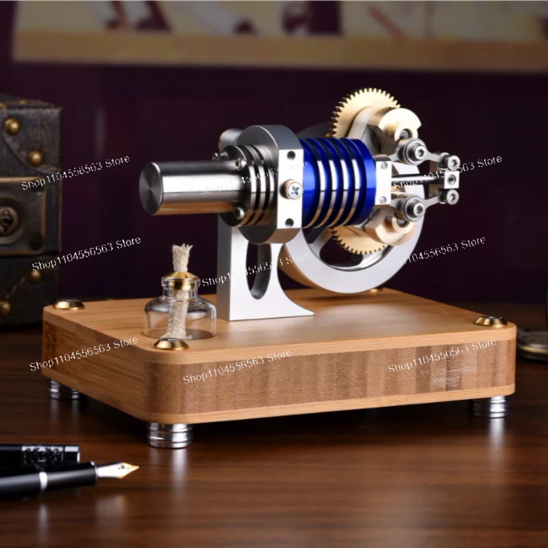 

Metal High‑Precision Stirling Engine – Gear Coaxial Drive with Beta‑Alpha Alloy Piston, Educational Physics Toy