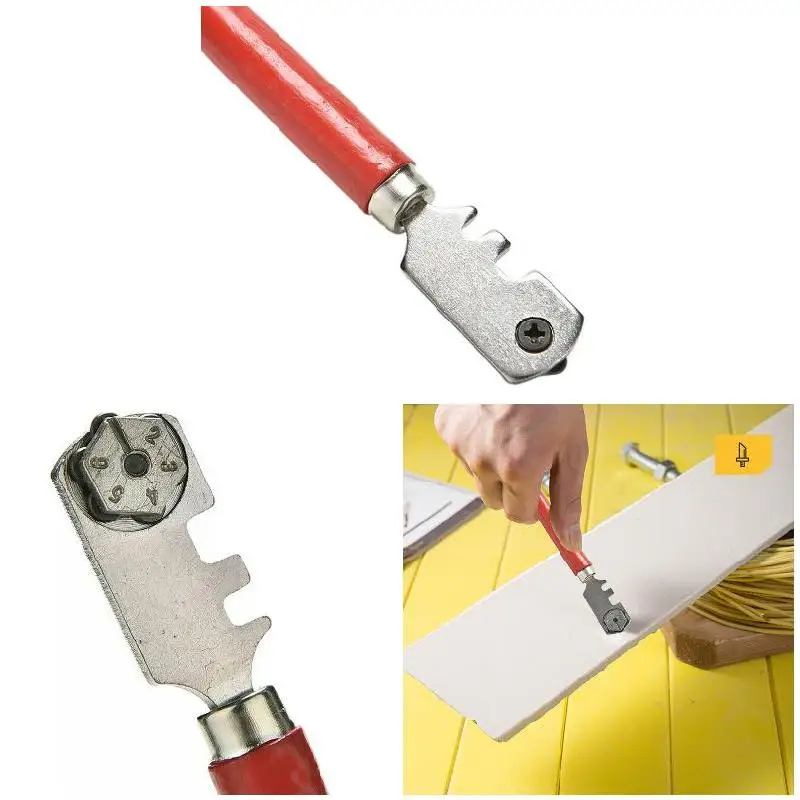 

Немецкий 6-колесный стеклорез со стальным стержнем и деревянной ручкой, длина 130 мм, для резки стекла, DIY, каменных работ, профессиональный инструмент