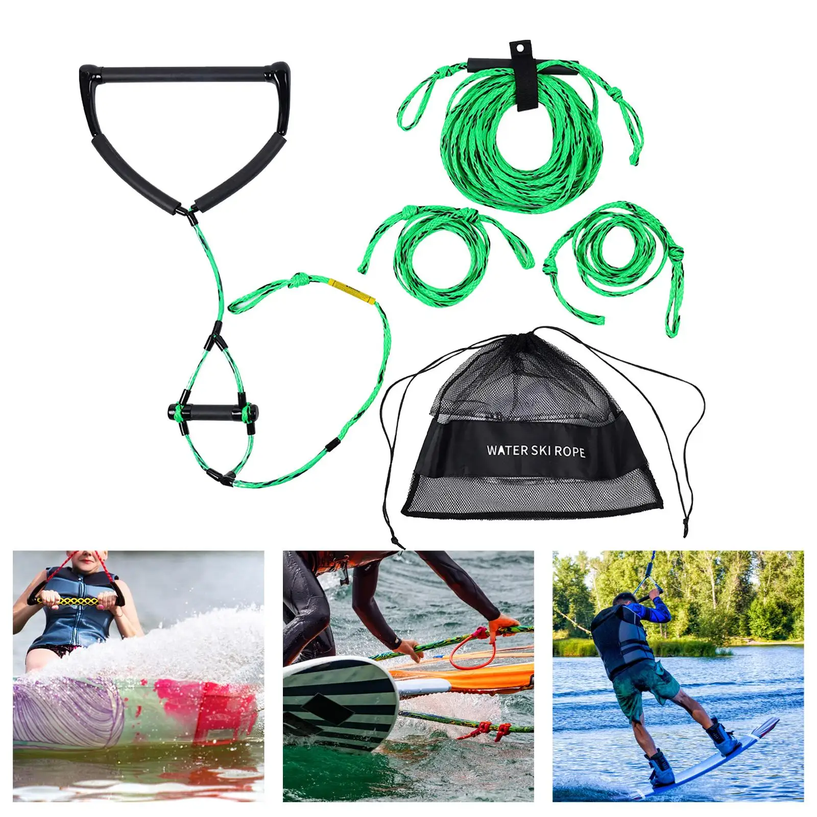 Wakeboard Tow Rope Portable 23M Water Sports Rope Lightweight Water Ski Rope for