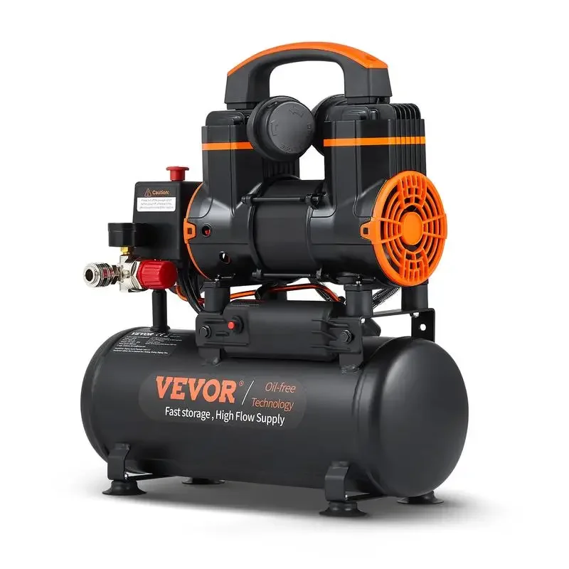 VEVOR 2.1 Gallon Air Compressor, 1.2HP 2.2 CFM@90PSI Oil Free Air Compressor Tank & Max. 116PSI Pressure, Ultra Quiet Compressor