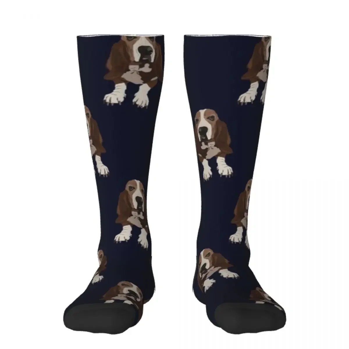 

Basset Hound Vector Art Socks custom happy summer snow Women's Socks Men's